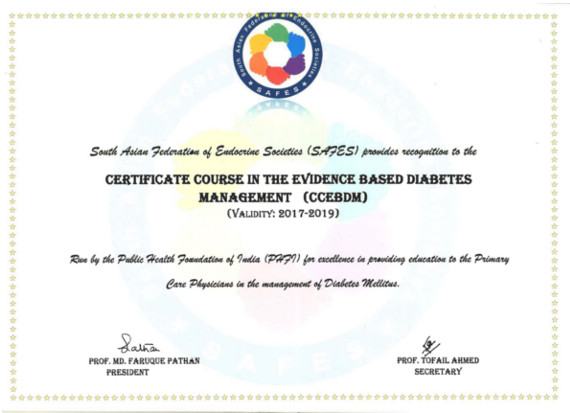 Certificate Course in Evidence Based Diabetes Management (CCEBDM)