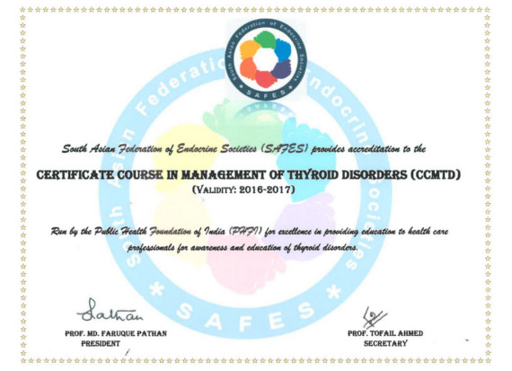 Certificate Course in Manangement of Thyroid Disorders (CCMTD)